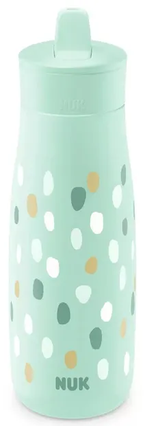 Pahar sport NUK - Mini-Mi, PP, 450 ml, verde cu buline