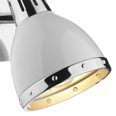 Corp de iluminat tip spot Osaka Single Wall Spotlight Gloss White Polished Chrome