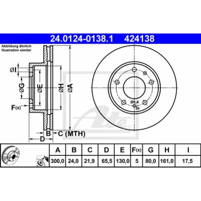 Disc frana ATE 24.0124-0138.1
