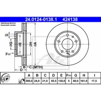 Disc frana ATE 24.0124-0138.1