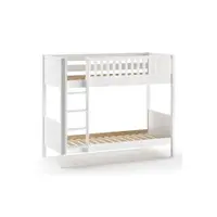 Pat pentru copii supraetajat alb 90x200 cm Scott - Vipack