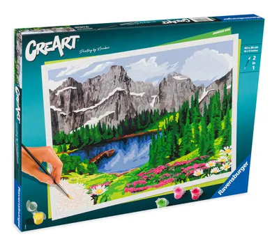 Set de pictură Ravensburger CreArt - Priveliște spre munte