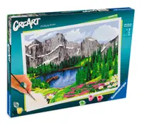Set de pictură Ravensburger CreArt - Priveliște spre munte