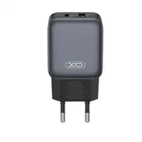 Incarcator Retea XO Design L156, 30W, 3A, 1 x USB-A - 1 x USB-C, Negru