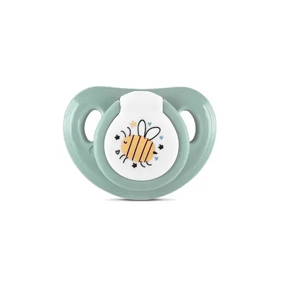 Set 2 suzete din silicon moale Iceberg Green cu capac 0 luni+