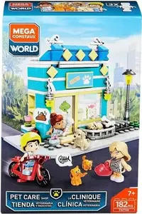 Constructor Mega Construx World - Magazin de animale de companie, 182 piese