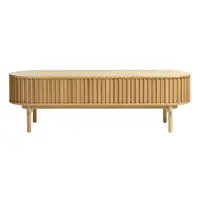 Comodă TV cu aspect de lemn de stejar 160x48 cm Carno – Unique Furniture