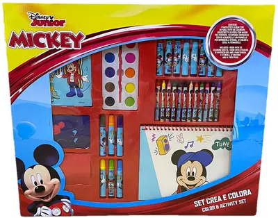 Set creativ IMC Toys - Mickey Mouse, servietă, 35 piese