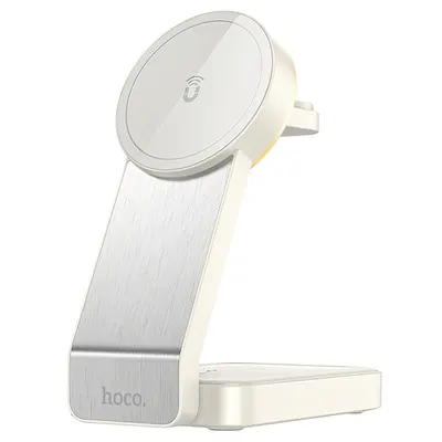 Incarcator Retea Wireless HOCO CQ3 3in1, 15W, 1.67A, Alb