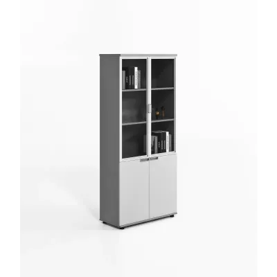 Dulap cu 2 usi partea superioara cu usi de sticlă ,design modern și elegant ,calitate premium , dimensiuni 800*400*2000