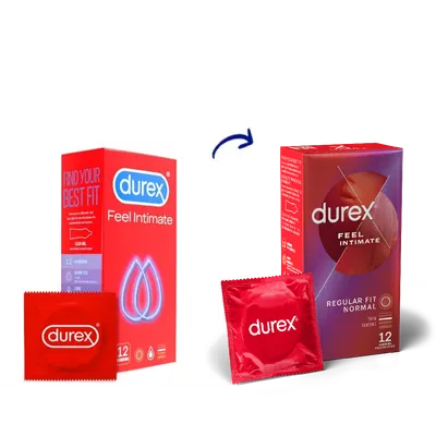 Prezervative Feel Intimate, 12 bucati, Durex