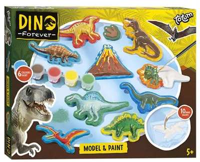 Totum - DIY Gypsum Model & Paint Dino Figurine Set de figuri Dino