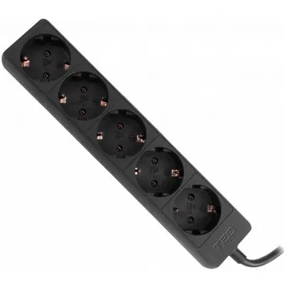 Prelungitor 1,5 metri 5 prize schuko cablu 3x1,5mm NEGRU tripla TED001849