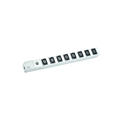 PDU19'' 8xC13, 2 m fisa Schuko, AL, protectie fuzibil 10A