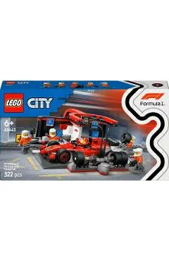 Lego City. Boxa si mecanici F1 cu masina Ferrari
