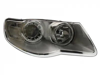 Far dreapta (H7 H9, electric, cu motoras, fundal argintiu) VW TOUAREG 2002-2006