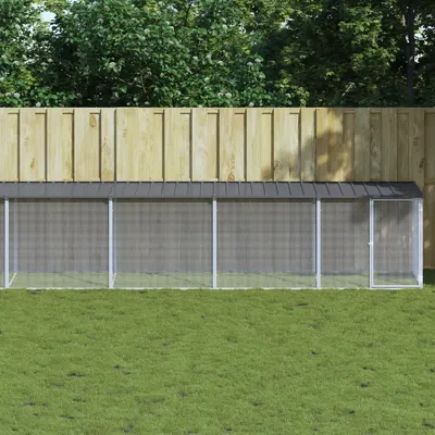 Gossi cotet pui cu acoperis, antracit, 1003x98x90 cm, otel galvanizat