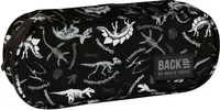 Penar scolar oval Derform BackUp - Black dinosaurs