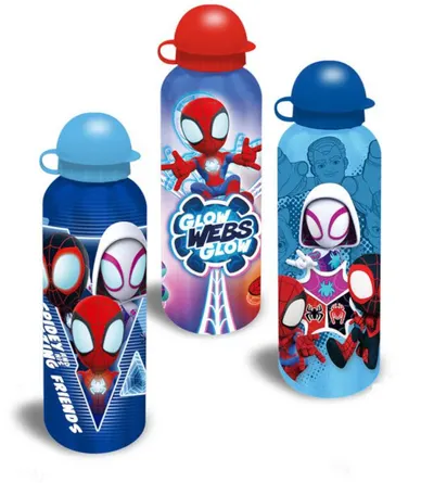 Sticlă din aluminiu KIDS Licensing - Spiderman, 500 ml, sortiment