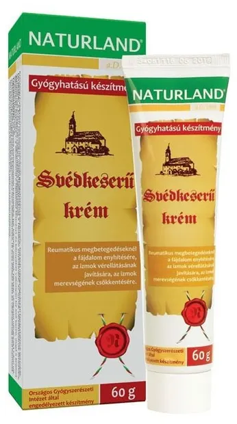 Cremă de masaj cu amăreală suedeză, camfor și mentol, 60 g, Naturland