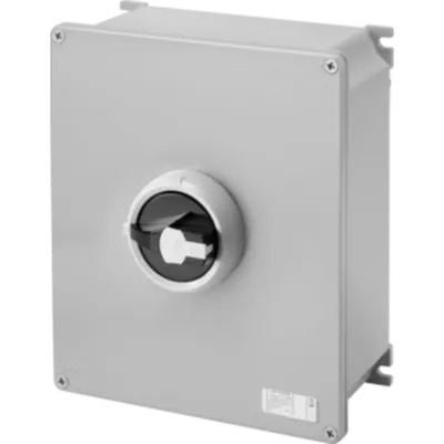 Selector rotativ - HP- montaj aparent - COMMAND - METAL BOX - 160A 3P - blocabil BLACK KNOB - IP66