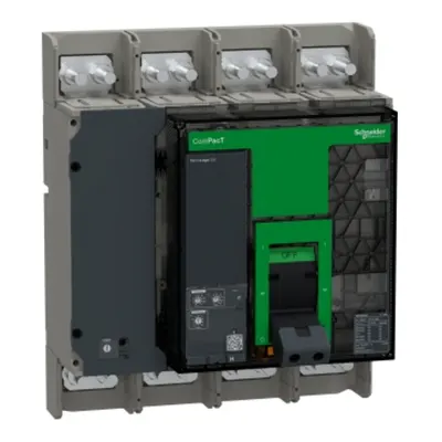Intreruptor automat, ComPacT NS1250H, 70kA la 415VAC, 4P, fix, cu operare manuala, echipat cu unitate de declansare MicroLogic 2.0, 1250A