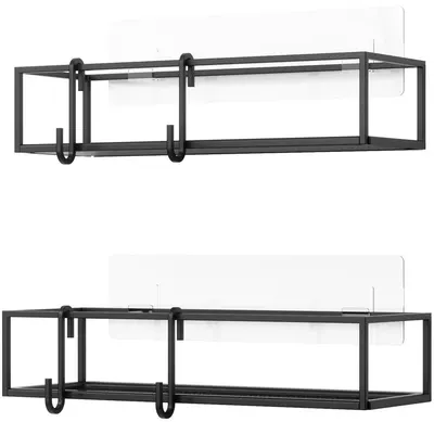 Set de organizatoare de perete Umbra - Cubiko, 2 bucăți, 32 x 12 x 6 cm, negru