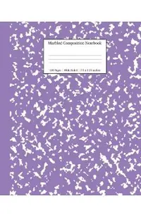Marbled Composition Notebook: Lavender Marble Wide Ruled Paper Subject Book
