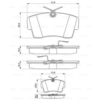 Set placute frana, frana disc BOSCH 0 986 469 761