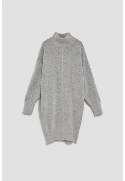 Rochie gri deschis cu guler - Gri