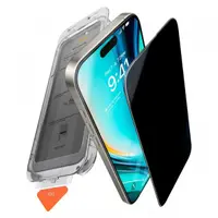 Folie de protectie Ecran Privacy Torras GlassGo Install Master pentru Apple iPhone 17, Sticla Securizata, Full Glue