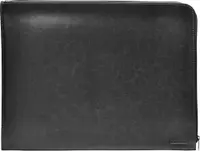 Dosar cu fermoar OfBox Dynamic - A4, piele, negru