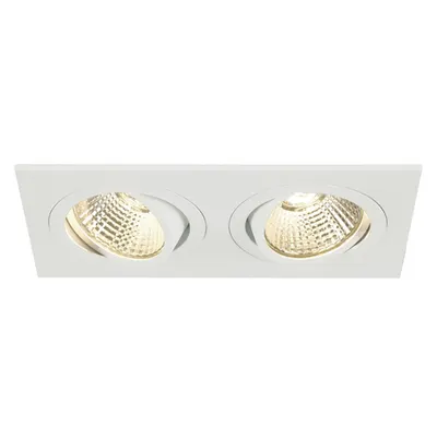 Spot incastrat, NEW TRIA 155 Ceiling lights, white double-headed LED, 3000K, rectangular, white, 38°, 14.7W, incl. driver, clip springs