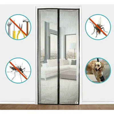 Set 2 perdele magnetice impotriva insectelor, 210 x 100 cm
