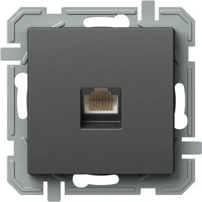 Logiq Priza Date 1P RJ45 CAT6 Antracit, TEM Modul TEM-KQ40ATXO-U
