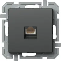 Logiq Priza Date 1P RJ45 CAT6 Antracit, TEM Modul TEM-KQ40ATXO-U
