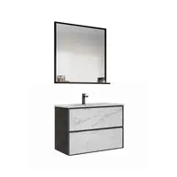 Set mobilier baie Orka Lucca suspendat 3 piese irony 80 cm