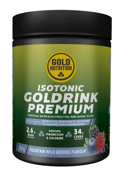 Izotonic cu aminoacizi Goldrink Premium fructe de padure GoldNutrition 600 g