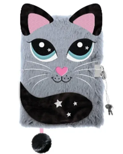 Jurnal secret de pluș St. Majewski My Little Friend - Grey Cat