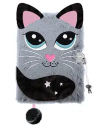 Jurnal secret de pluș St. Majewski My Little Friend - Grey Cat