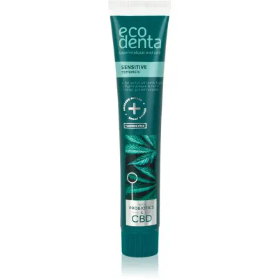 Ecodenta Sensitive CBD pasta de dinti bio-activa cu CBD 100 ml
