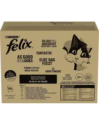 FELIX Mix arome hrană umedă pisici în gelatină 120x85 g
