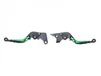 Set 2 manete frana si ambreiaj reglabile si rabatabile Yamaha FZ6 04-10 FZ8 11-15 MT07 14-16 MT09 14-16, culoare verde