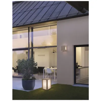 Aplica CASTRO Alb Concrete & Acrylic LED E27 1x12 Wat Fara bec 100-240 Volt IP65