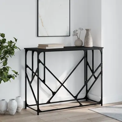 vidaXL Măsuță consolă, negru, 100x40x80 cm, lemn compozit