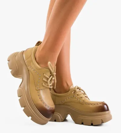Pantofi Casual Anish Bej