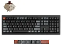 Tastatură mecanică Keychron - V6 Ultra, wireless, Silk POM Brown, RGB, neagră