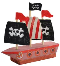 Set creativ Andreu Toys - Nava pirați din lemn DIY
