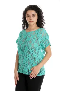 Bluza dantela CV24047 SIZE verde, Cesy | marimea XXXL