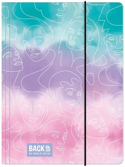 Mapă cu elastic BackUp A – Pastel Face, A4